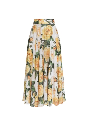 Dolce & Gabbana Sequinned Floral Midi Skirt