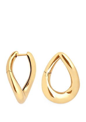 Astrid & Miyu Gold-Plated Silver Molten Hoop Earrings