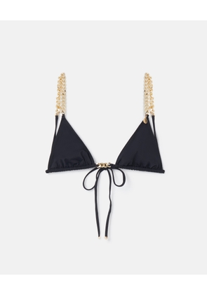 Stella McCartney - Falabella Triangle Bikini Top, Woman, Black, Size: L