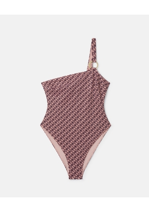 Stella McCartney - S-Wave Print Swimsuit, Woman, Pink/Burgundy, Size: L