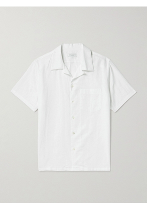 Richard James - Convertible-Collar Linen and Cotton-Blend Shirt - Men - White - S