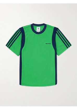 adidas Originals - Wales Bonner Webbing-Trimmed Striped Stretch Recycled-Jersey T-Shirt - Men - Green - XS