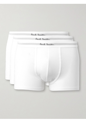 Paul Smith - Three-Pack Stretch Cotton-Jersey Boxer Briefs - Men - White - S