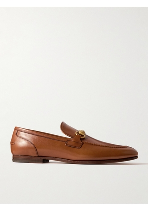 Gucci - Jordaan Horsebit Leather Loafers - Men - Brown - UK 8