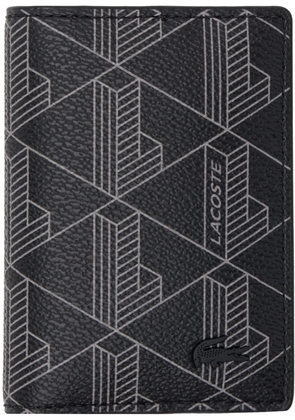 Lacoste Black 'The Blend Monogram' Card Holder