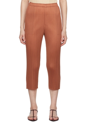 PLEATS PLEASE ISSEY MIYAKE Brown Monthly Colors June Trousers