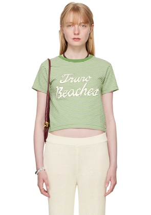 Bode Green & Off-White 'Truro' Stripe T-Shirt