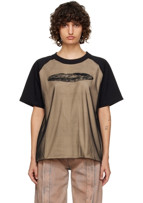 Serapis Black & Beige Reversible T-Shirt