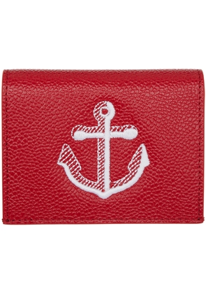 Thom Browne Red Anchor Double Card Holder