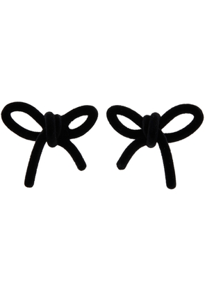 SHUSHU/TONG SSENSE Exclusive Black YVMIN Edition Bow Earrings