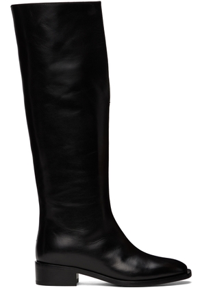 Peter Do Black V-Neck Tall Boots