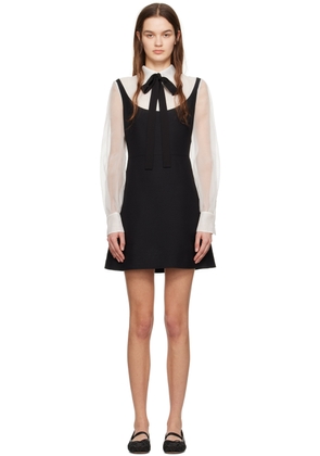 Valentino Black & White Layered Minidress