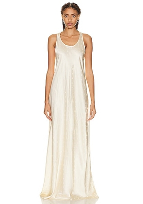 Balenciaga Racer Back Gown in Ivory - Cream. Size 40 (also in ).