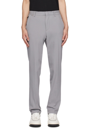 BOSS Gray Slim-Fit Trousers