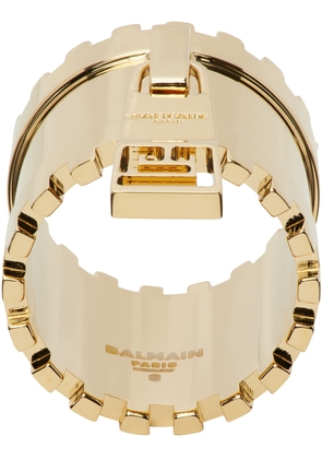 Balmain Gold Zip Ring