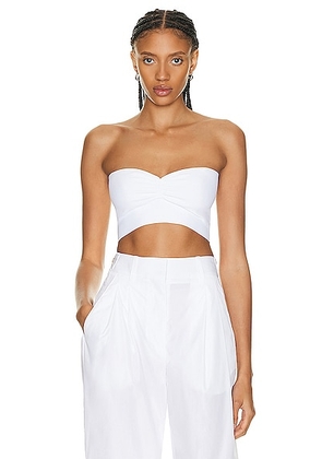 ALAÏA Bandeau Top in Blanc - White. Size 44 (also in 42).