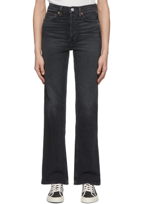 Re/Done Black High Rise Loose Jeans