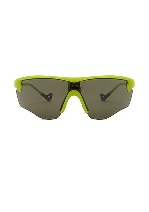 District Vision Junya Racer Sunglasses in Electric Green - Green. Size all.