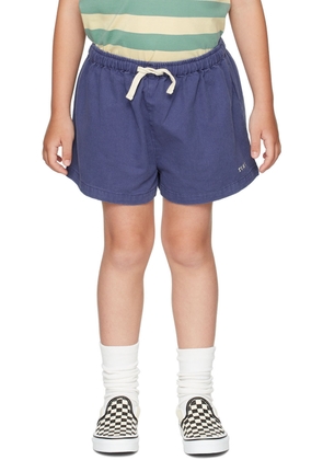 TINYCOTTONS Kids Blue Solid Shorts