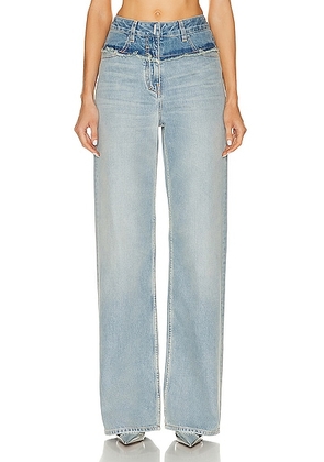 Givenchy Mixed Wide Leg in Pale Blue - Blue. Size 28 (also in 29).