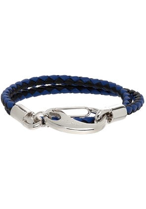 Marni Black & Navy Double Wrap Braided Bracelet