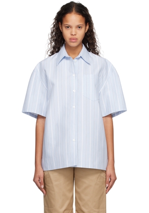 System Blue Striped Shirt