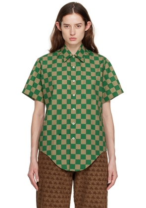 ERL Green & Khaki Checkered Shirt