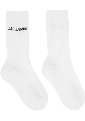 JACQUEMUS White Le Papier 'Les Chaussettes À L'Envers' Socks