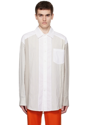 Feng Chen Wang White Striped Shirt