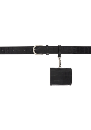 DRAE SSENSE Exclusive Black Leather Bag Belt