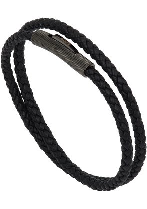 BOSS Black Leather Buddy Bracelet