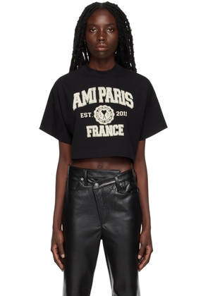 AMI Paris Black 'Ami Paris' T-Shirt