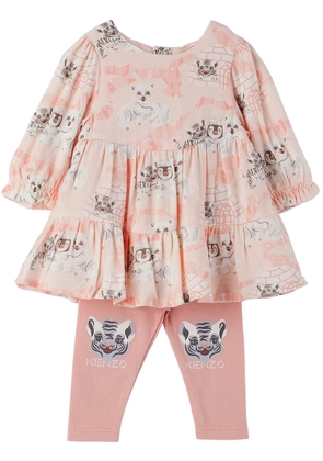 Kenzo Baby Pink Dress & Leggings Set