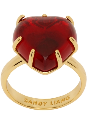 Sandy Liang Gold & Red Treasure Ring