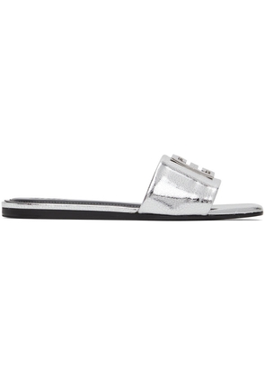 Givenchy Silver 4G Flat Mules