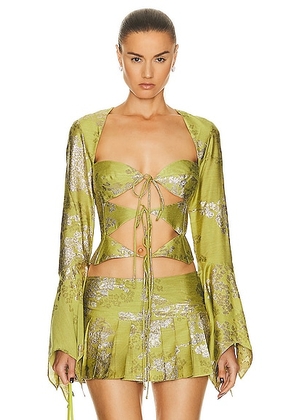 SIEDRES Petra Top in Green - Green. Size 36 (also in ).