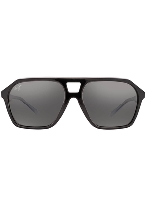 Maui Jim Wedges Neutral Grey Navigator Unisex Sunglasses 880-02 57