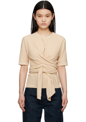LEMAIRE Beige Knotted T-Shirt