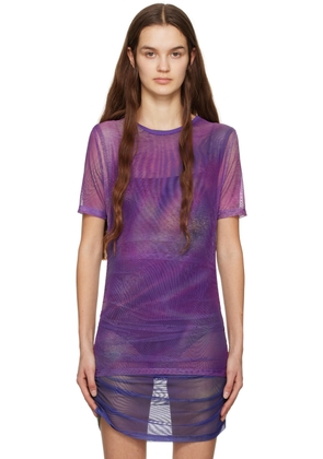 DRAE Purple Glitch Print T-Shirt