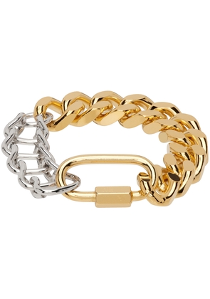 IN GOLD WE TRUST PARIS Gold & Silver Vintage Bold Bracelet