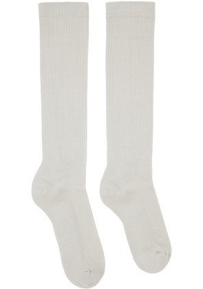 Rick Owens Gray Intarsia Socks