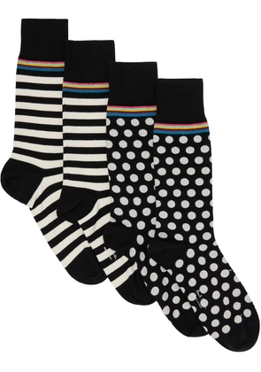 Paul Smith Two-Pack Black & White Marius Socks