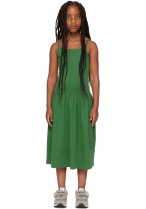 Gil Rodriguez SSENSE Exclusive Kids Green Lapointe Dropwaist Dress