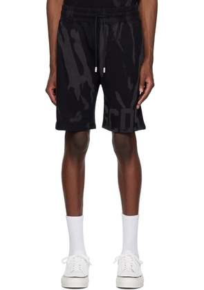 GCDS Black Printed Shorts