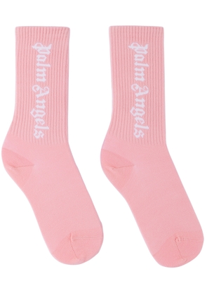 Palm Angels Kids Pink Gothic Socks