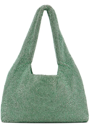 KARA Green Mini Crystal Mesh Armpit Bag