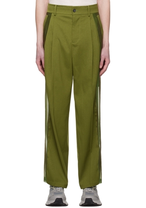 Feng Chen Wang Green Paneled trousers