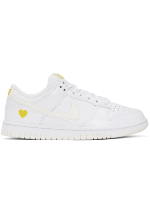 Nike White & Yellow Dunk Low Sneakers