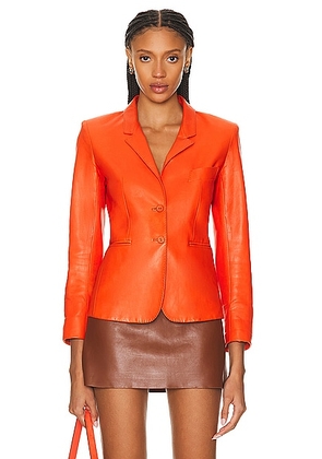 hermes Hermes Leather Blazer in Red - Red. Size 36 (also in ).