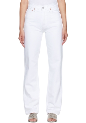 Re/Done White 90's High Rise Loose Jeans
